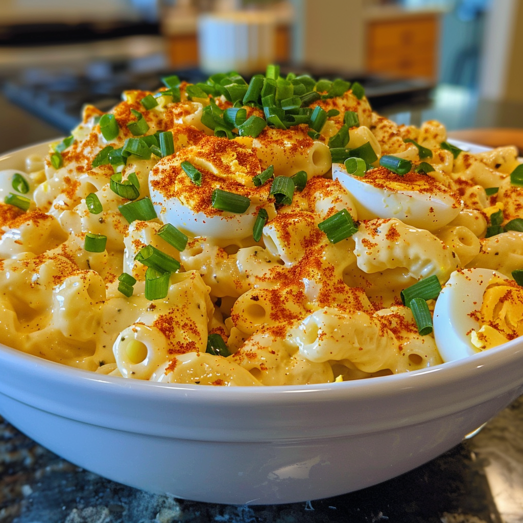 Deviled Egg Macaroni Salad