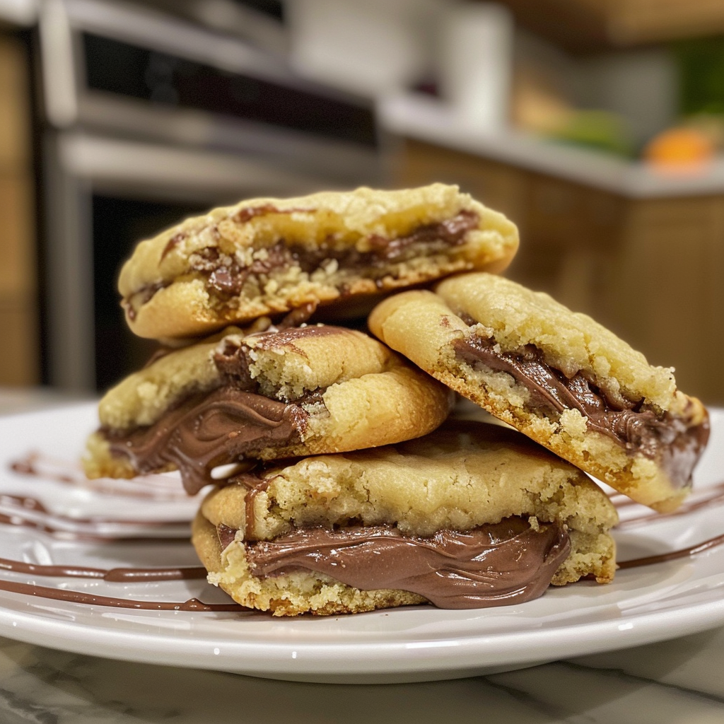 Nutella Stuffed Cookies