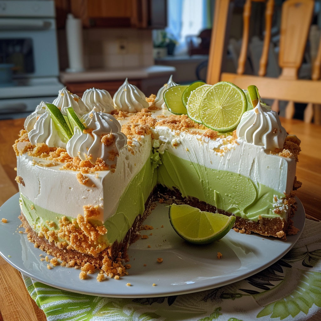 Refreshing Lime Mousse Cheesecake