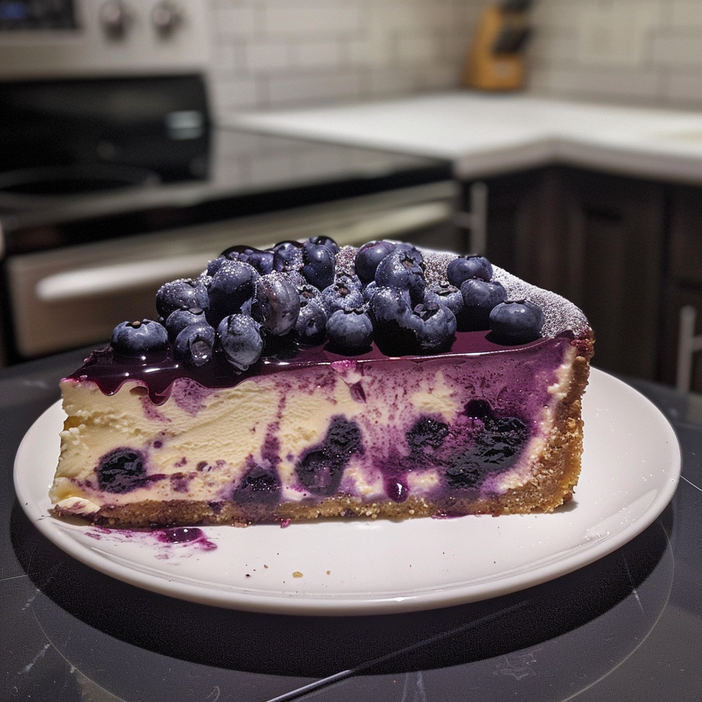 White Chocolate Blueberry Cheesecake